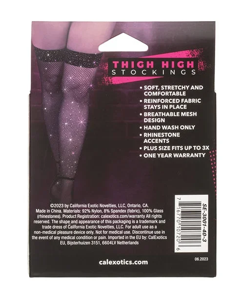 Radiance Thigh High Stockings – Black Plus Size