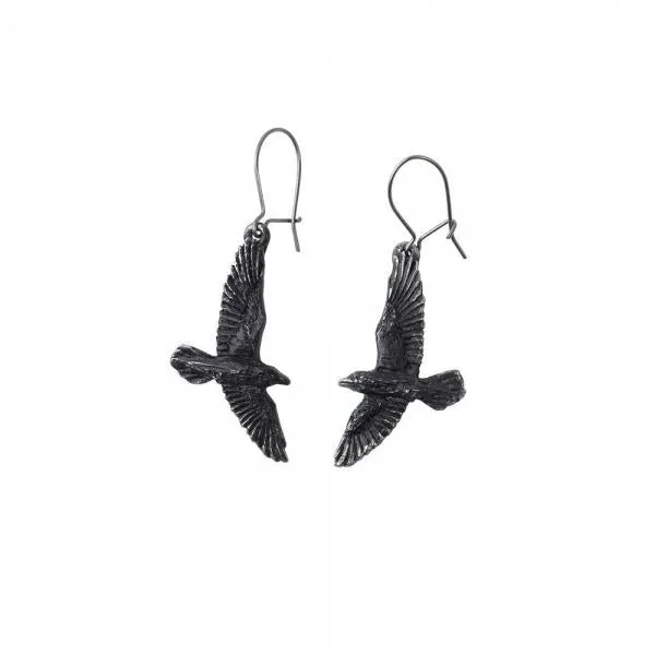 Raven Earrings – Black