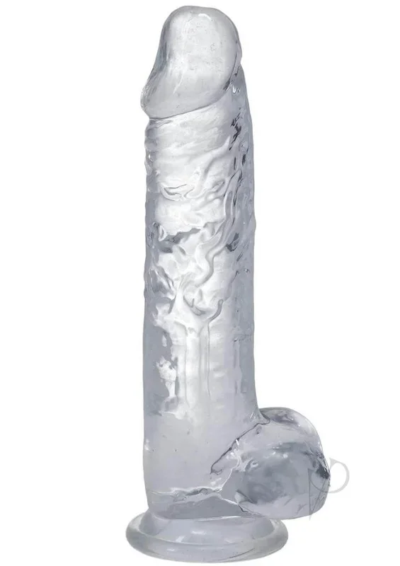 Realistic 8-Inch Clear Dildo with Suction Cup Base