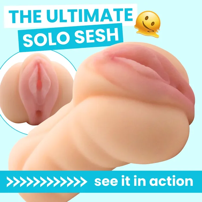 Realistic Easy Grip Dual Entry Pussy & Ass Masturbator