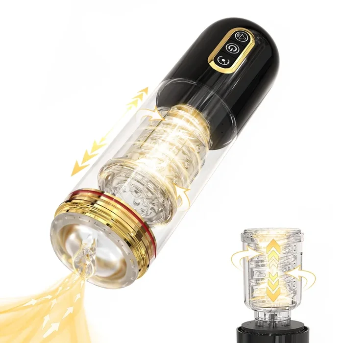 Realistic Male Masturbation Mug – 10-Frequency Telescopic, Spin & Sucking Functions