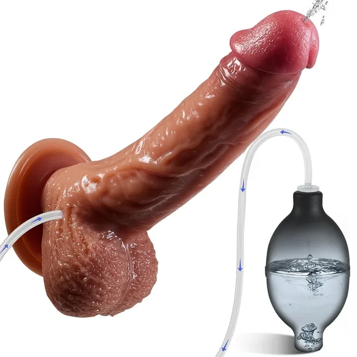 Realistic Squirting Dildo Sex Toy – 8.3 Inch Ejaculating Penis with Strong Suction Cup