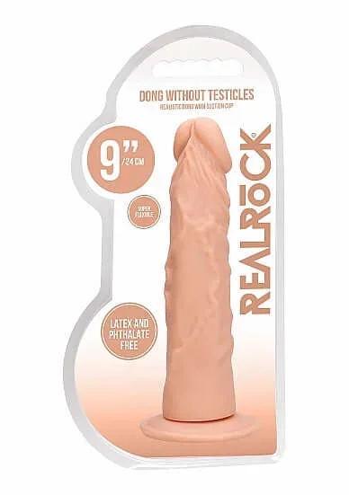 Realrock 9 inches Dong Flesh Light Skin Tone without Testicles