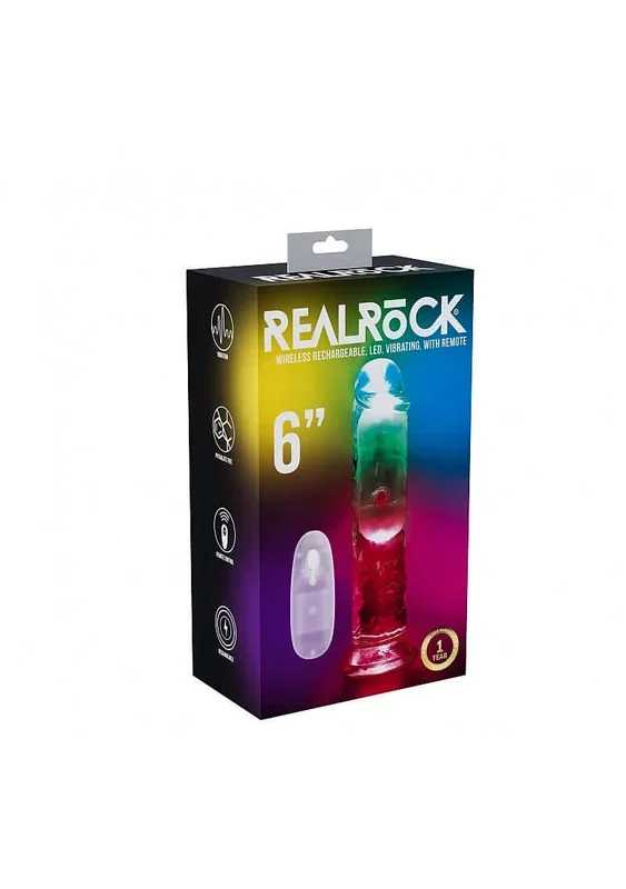 RealRock Rechargeable Dildo with Remote Control 6 inches