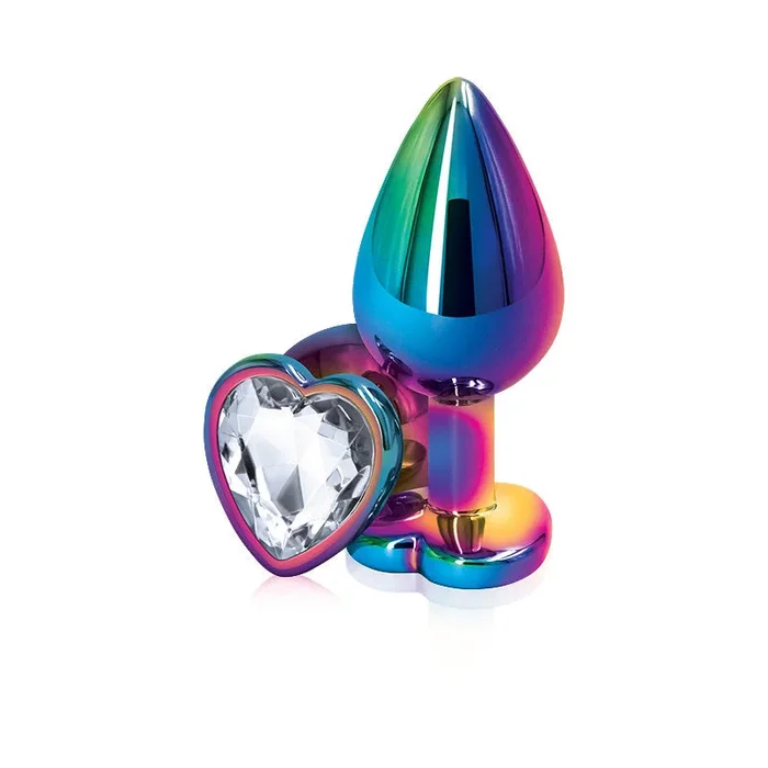 Rear Assets Anal Plug – Multicolor – Medium – Clear Heart