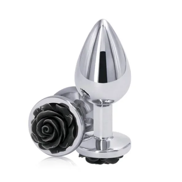 Rear Assets Black Rose Metal Anal Plug – Medium