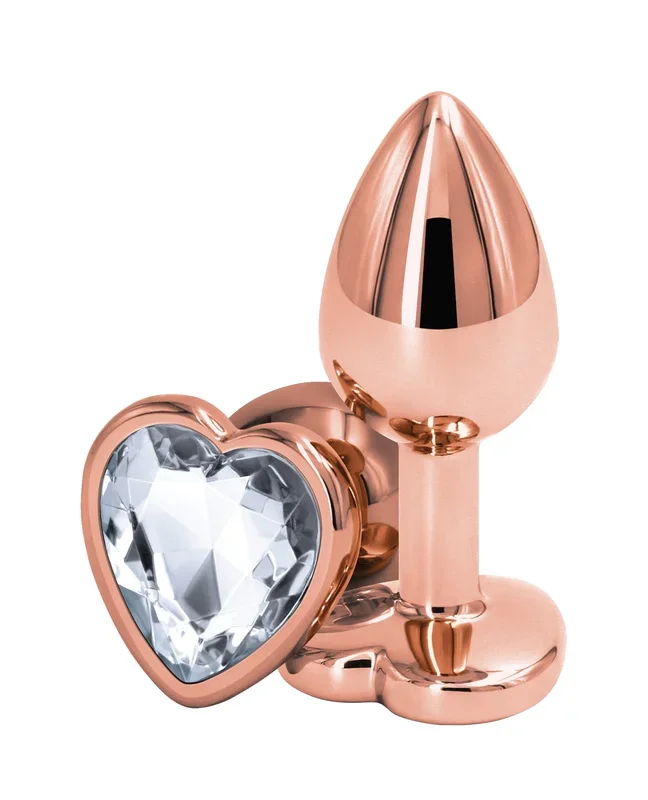 Rear Assets Rose Gold Heart Small – Clear