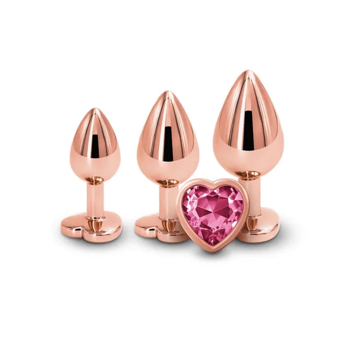 Rear Assets Rose Gold Pink Heart Anal Trainer Kit