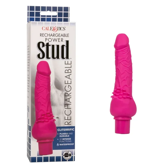 Rechargeable Power Stud Cliterrific Pink Vibrator