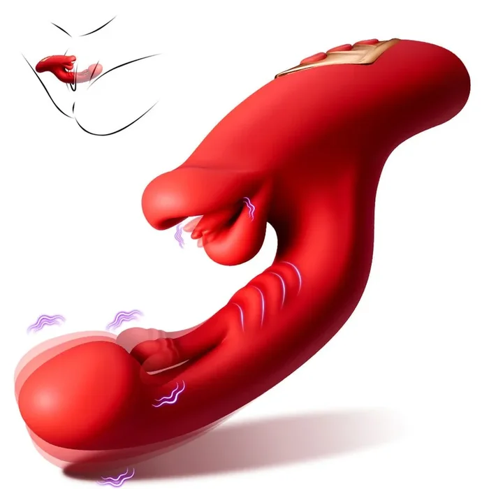 Red Lip Pro Biting Clit Scratching G Spot Vibrator