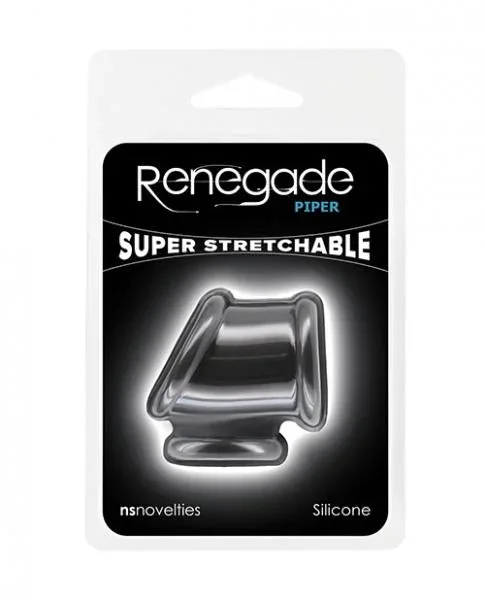 Renegade Piper Cock & Balls Ring – Black