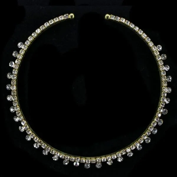 Rhinestone Choker – Gold