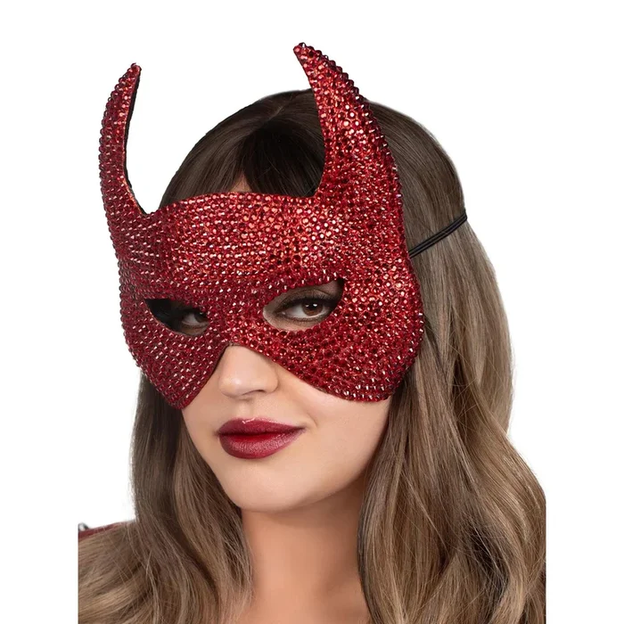 Rhinestone Devil Mask