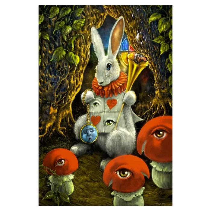 Richard Biffle White Rabbit Mini Tapestry 30″ x 45″