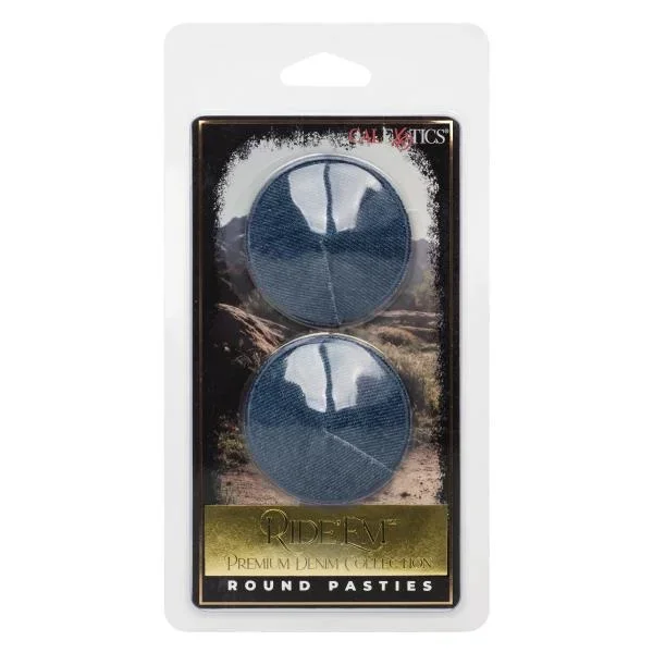 Ride ’em Premium Denim Collection Round Pasties