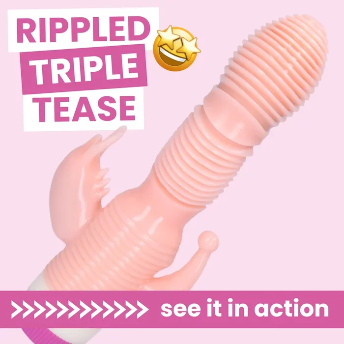 Rippled Triple Stimulating Power Vibrator