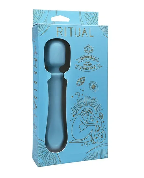 Ritual Euphoria Rechargeable Silicone Wand Vibe – Blue