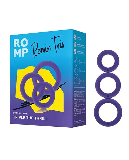 ROMP Remix Trio Penis Ring Set of 3 – Purple