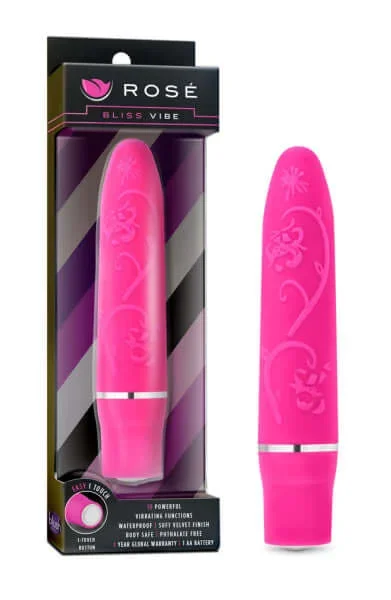 Rose Bliss Pink 10-Function Waterproof Mini Vibrator