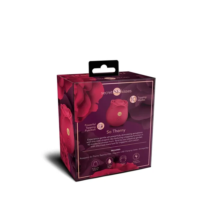 Rosegasm So Thorny Red Tapping Vibrator with 10 Modes