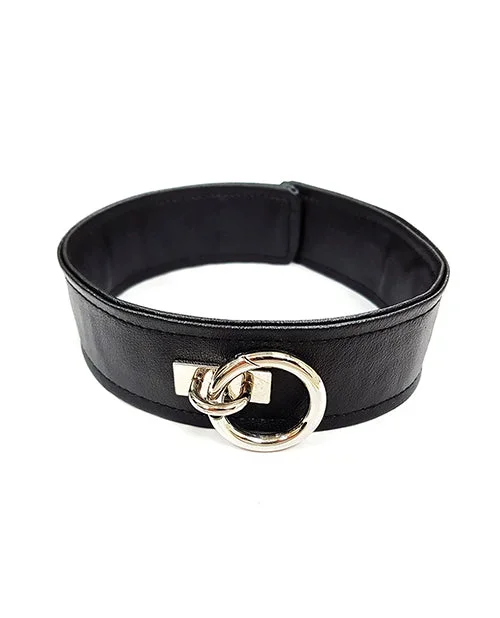 Rouge Fetish Play Vegan Leather Collar – Black