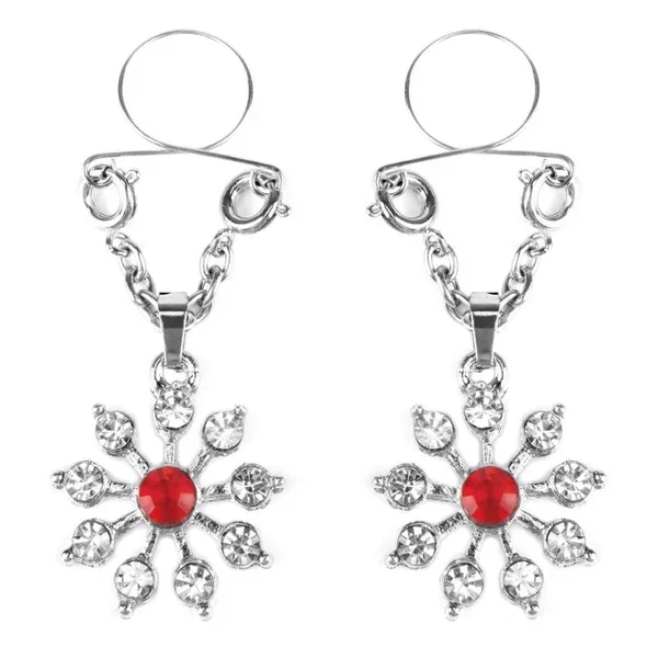 Ruby and Diamond Star Nipple Jewellery