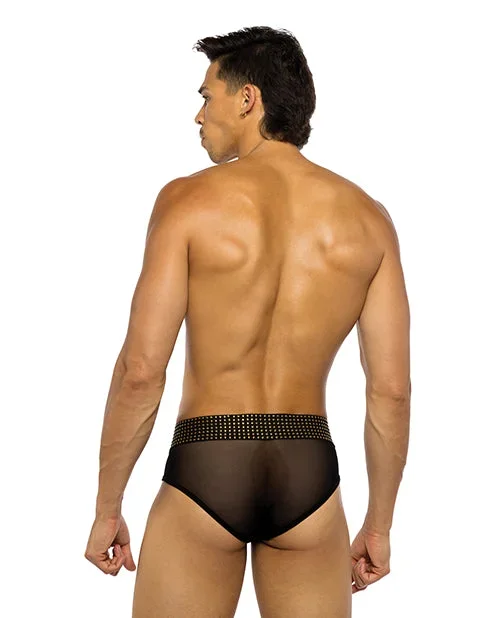 Sacred Heart Briefs w/Studded Elastic Waist Band – Black LG