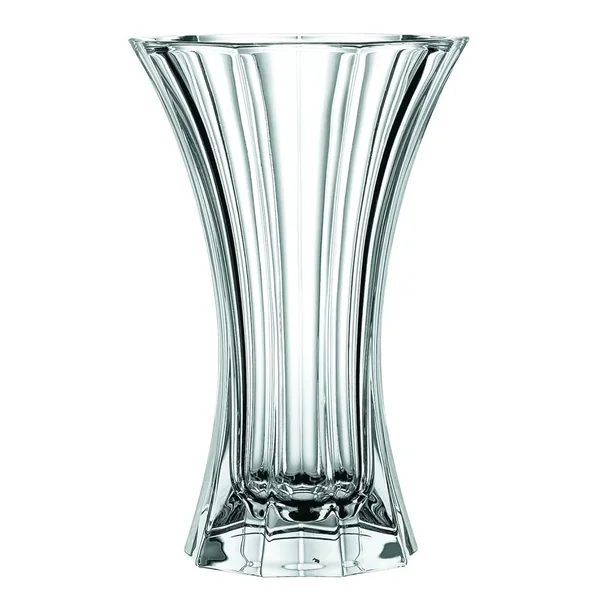 Saphir Collection, Crystal Vase, 7.1-Inch, Decorative Glass Vase For Flowers,
