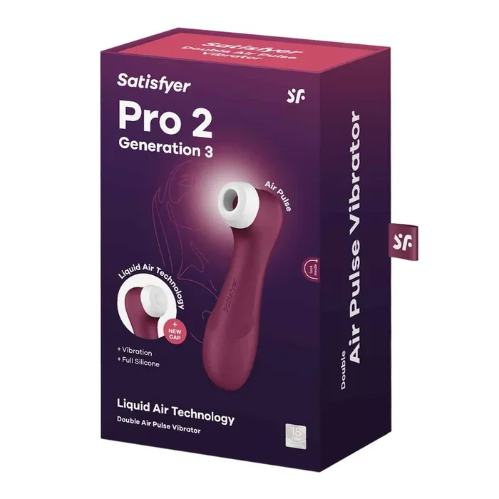 Satisfyer Pro 2 Generation 3 Liquid Air Technology – Red Wine