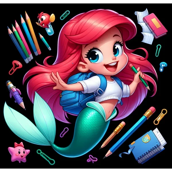 School Ariel DTF (direct-to-film) Transfer