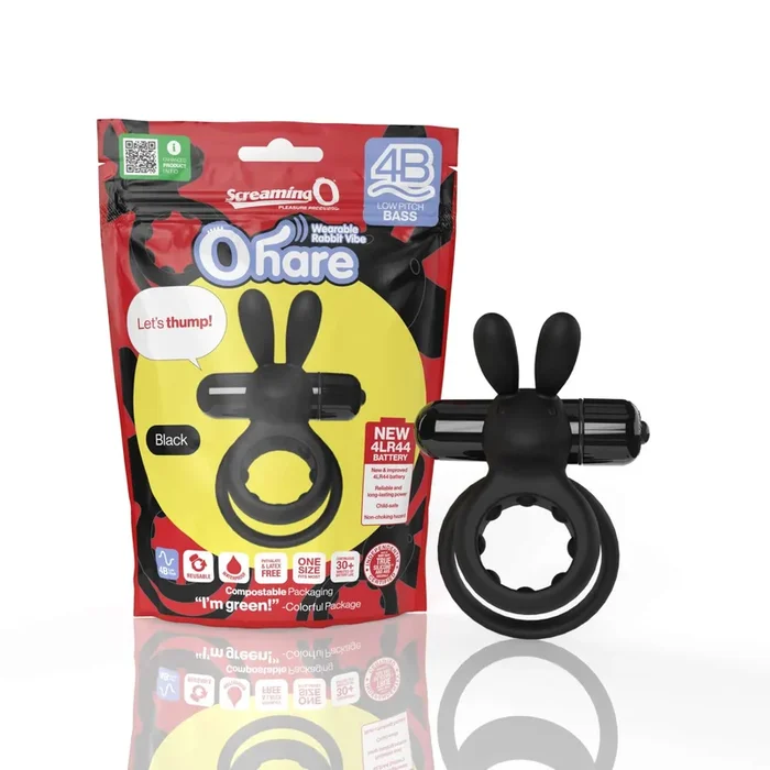 Screaming O 4b – Ohare Wearable Rabbit Vibe – Black
