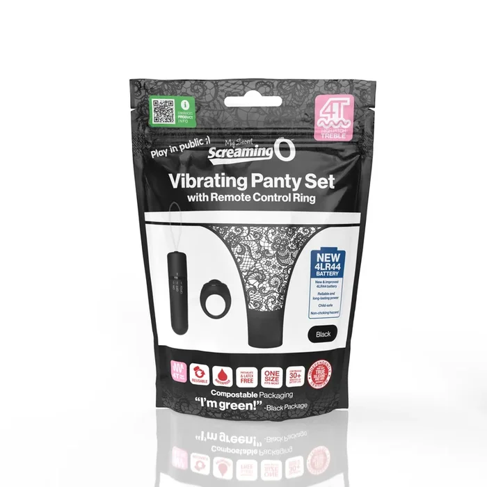 Screaming O 4t – Vibrating Panty Set With Remote Control Ring