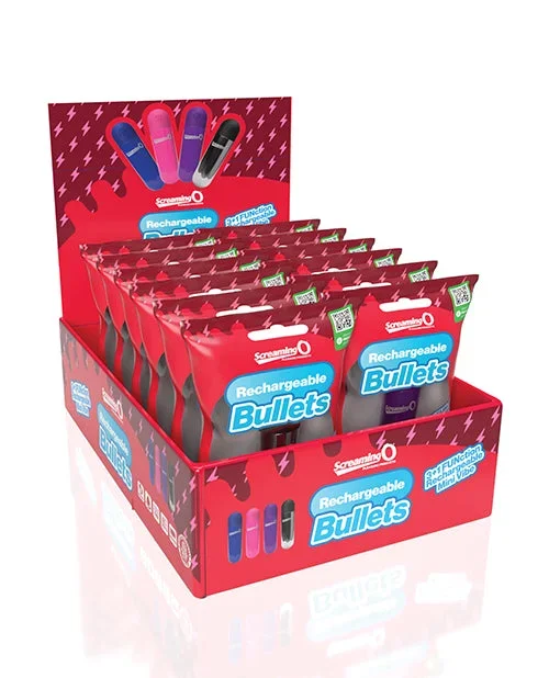 Screaming O Rechargeable Bullet POP Box – Asstd. Colors Display of 12