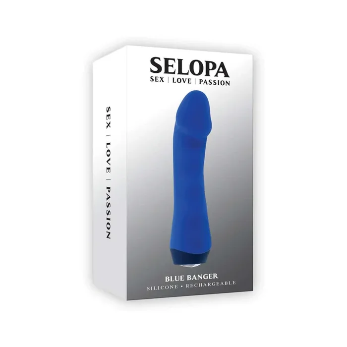 Selopa Blue Banger Petite Vibrator with Curved Phallic Head & 10 Vibrating Speeds