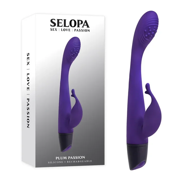 Selopa PLUM PASSION – Purple 18.3 cm USB Rechargeable Rabbit Vibrator