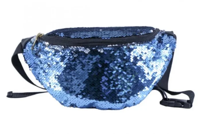 Sequin Fanny Pack – Blue