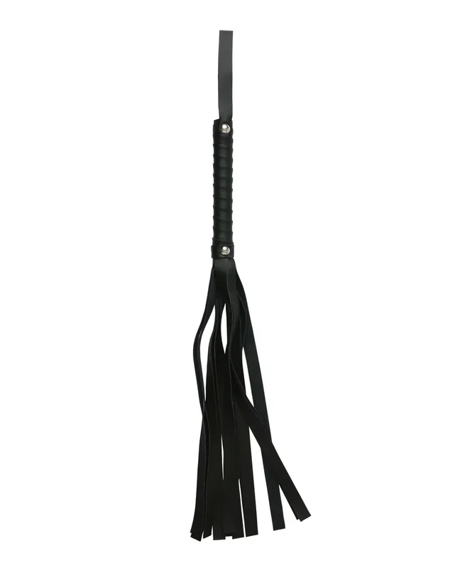 Sex & Mischief Faux Leather Flogger – Black