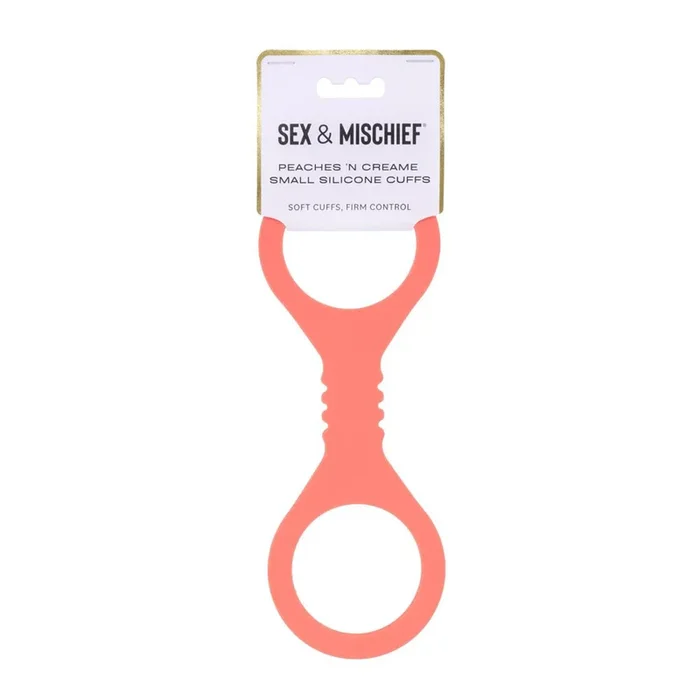 Sex & Mischief Peaches n CreaMe Small Silicone Cuffs – Peach Silicone Restraints
