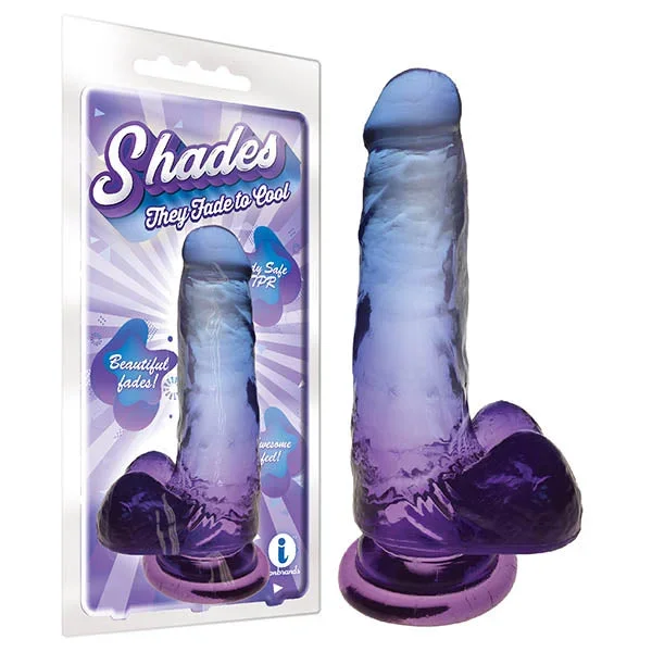 Shades 7 Inch Jelly Dong Violet Dildo 17.8 Centimeters