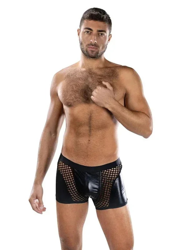 Sheer Contrast Boxer Briefs – Os – Black