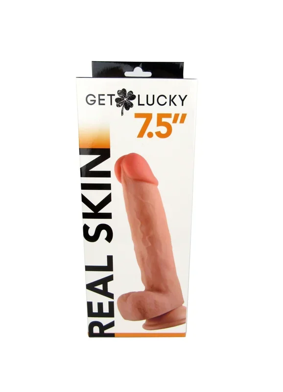 Shibari Get Lucky 7.5 inches Real Skin Light Brown Dildo