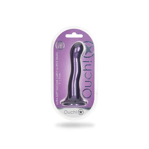 Shots Ouch 7′ Curvy G-Spot Dildo – Metallic Purple