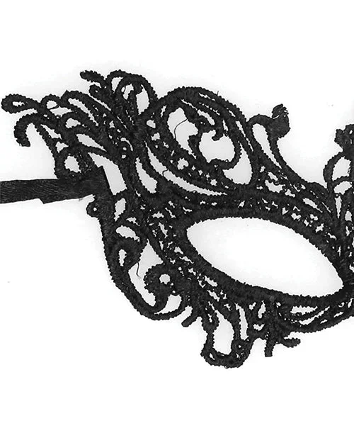 Shots Ouch Black & White Lace Eye Mask – Royal Black