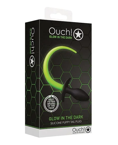 Shots Ouch Puppy Tail Plug – Glow In The Dark
