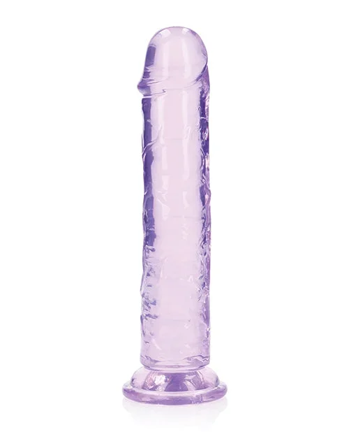 Shots RealRock Crystal Clear 8″ Straight Dildo w/Suction Cup – Purple
