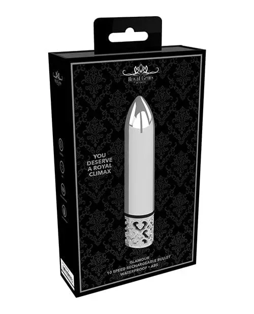 Shots Royal Gem Glamour Rechargeable Bullet – Silver