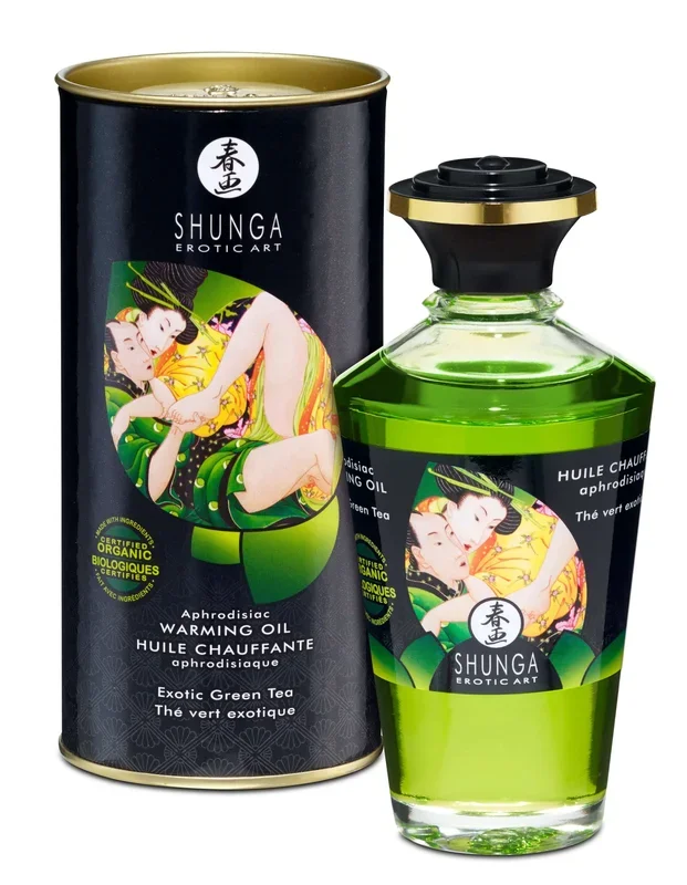 Shunga Aphrodisiac Warming Oil – Exotic Green Tea