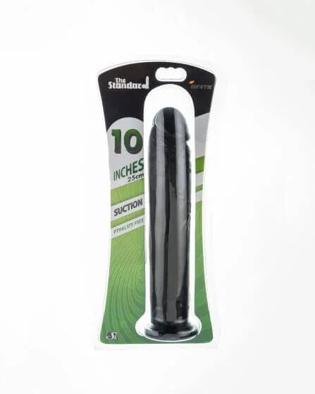Si Novelties Ignite Collection 10-Inch Black Realistic Cock with Suction Cup