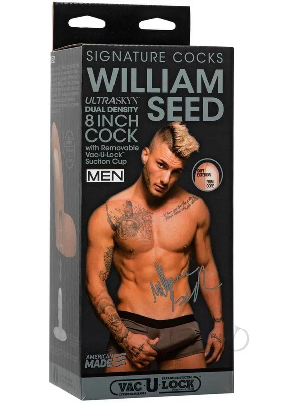 Signature Cock William Seed Ultraskyn 8″ – Authentic Lifelike Replica Dildo from Men.com Star