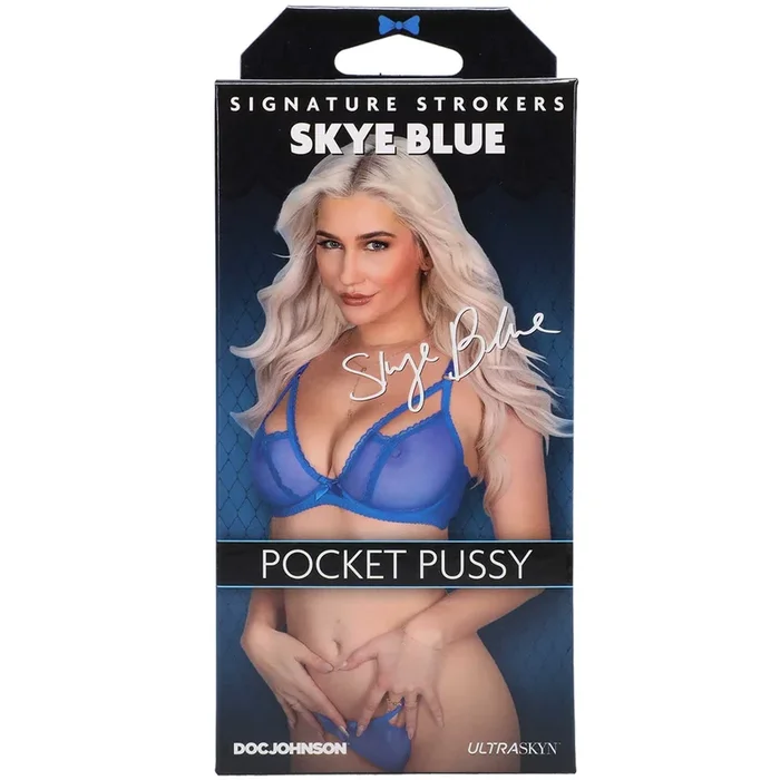 Signature Skye Blue Ultraskyn Pocket Pussy Stroker Vanilla